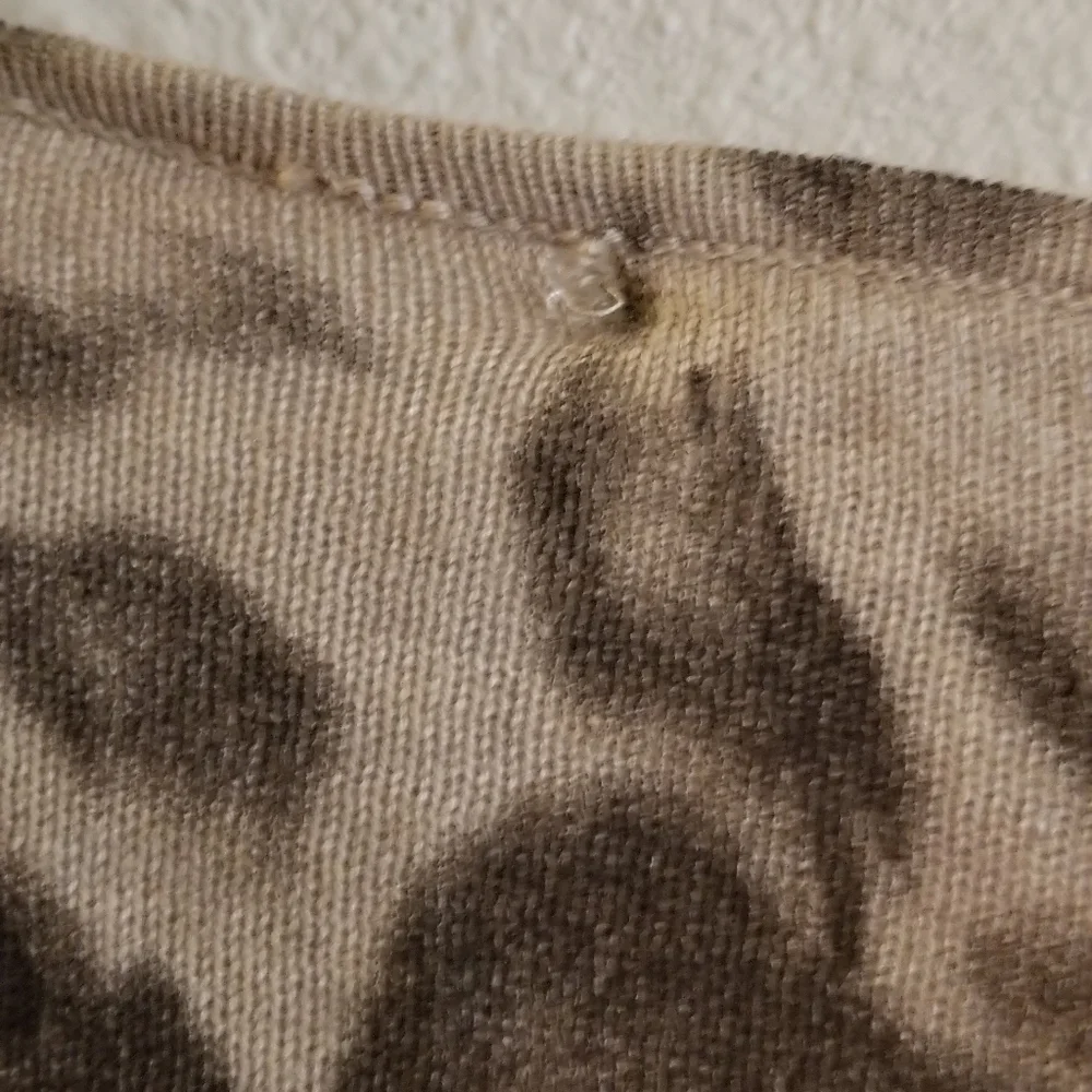 Democracy womens animal spits and stripes print sweater size 3XL